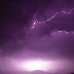 lightning on the sky